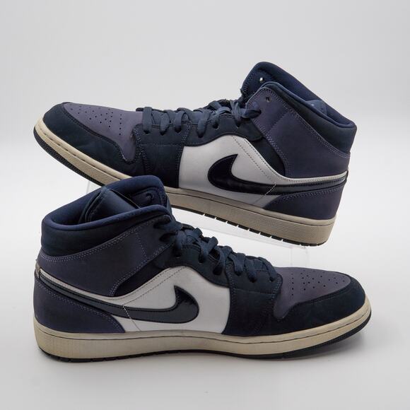 Jordan 1 Mid Obsidian Sanded Purple Size 14 VNDS